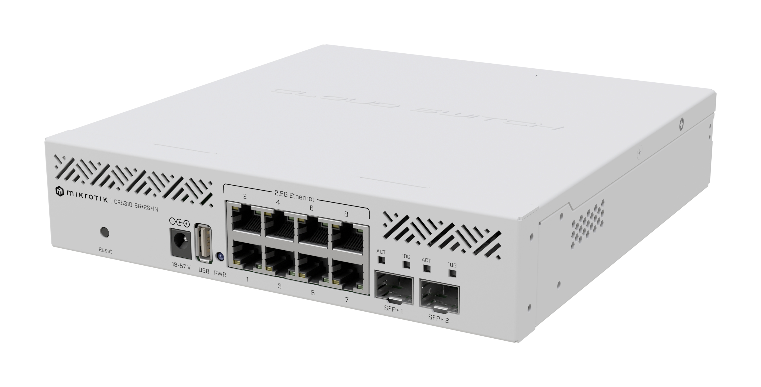 Mikrotik CRS310-8G+2S+IN: L3 Smart Switch Managed 2.5G Ethernet (100/1000/2500) 1U White