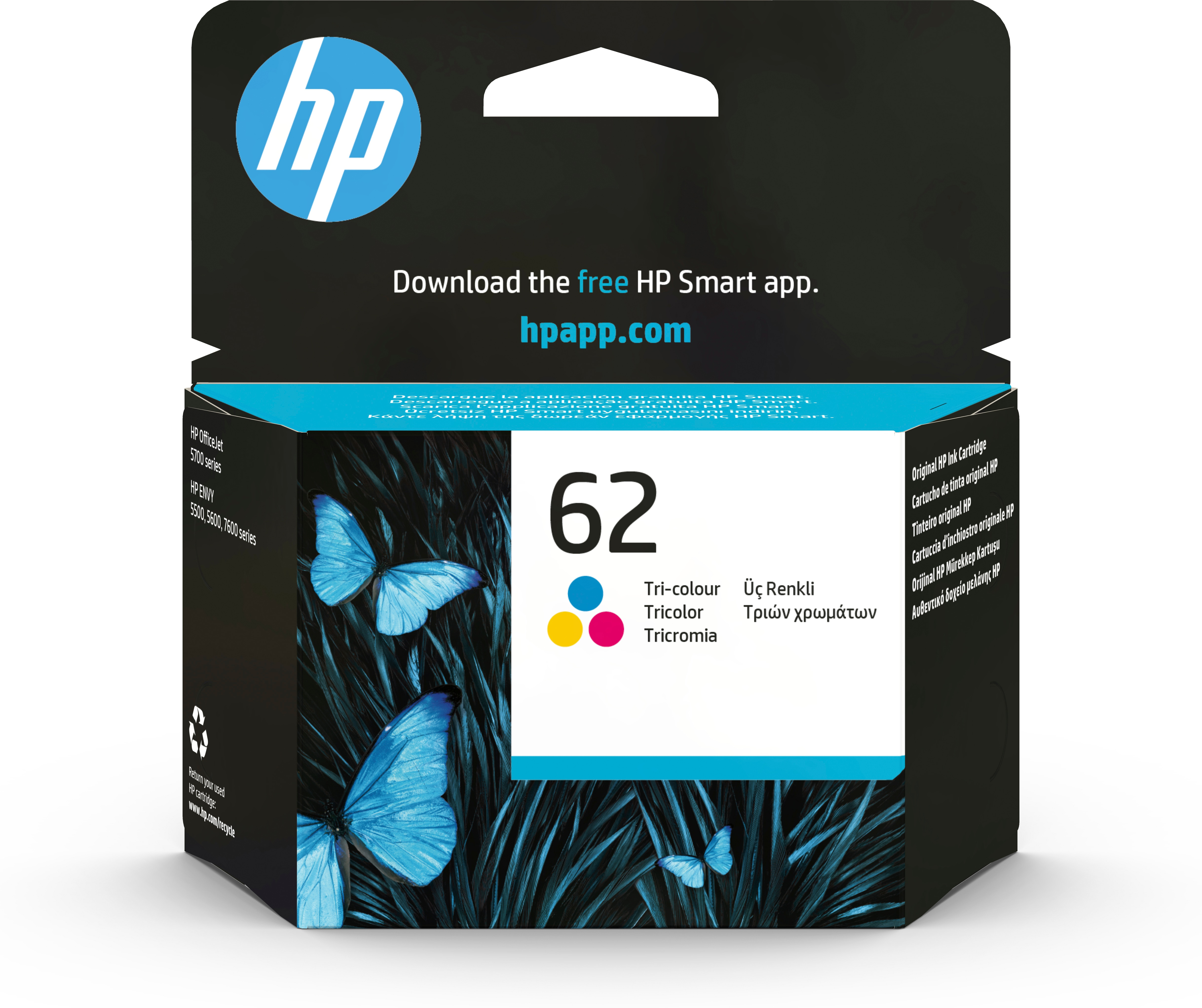 HP 62 Tri-color Original Ink Cartridge