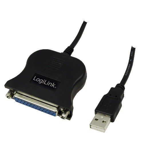 LogiLink UA0054A parallel cable Black 1.8 m
