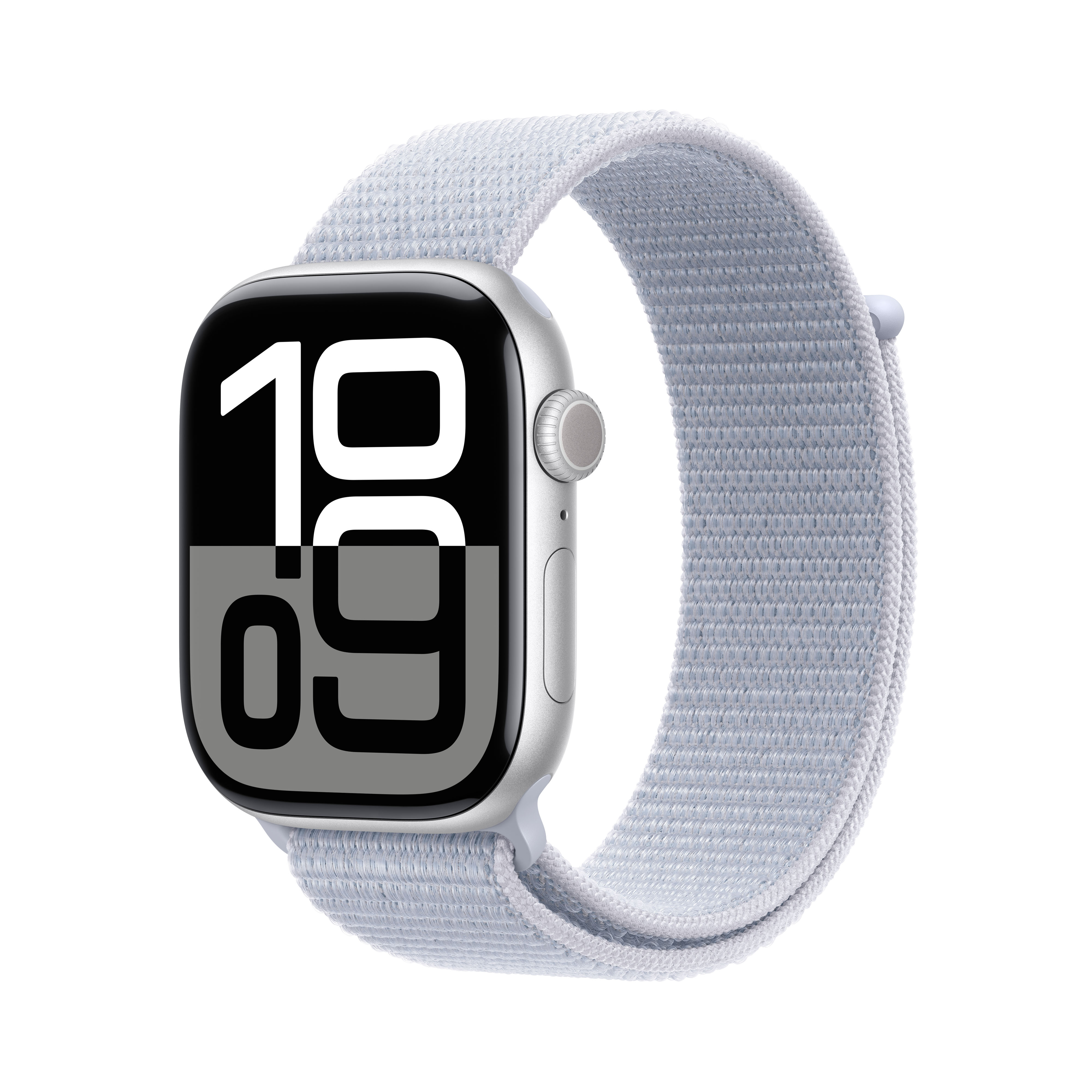 Apple Watch Series 10 (Demo) GPS 46mm Silver Aluminium Case with Blue Cloud Sport Loop