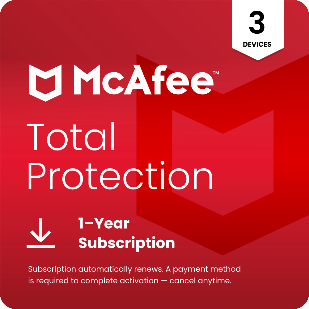 McAfee MTP00UNR3RDD security software Antivirus security 3 license(s) 1 year(s)