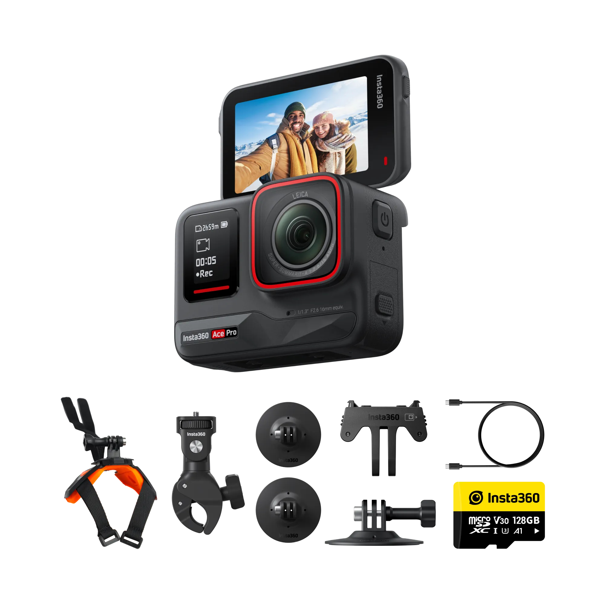 Insta360 Ace Pro Motorcycle Bundle action sports camera 48 MP 8K Ultra HD 25.4 / 1.3 mm (1 / 1.3") Wi-Fi 179.8 g