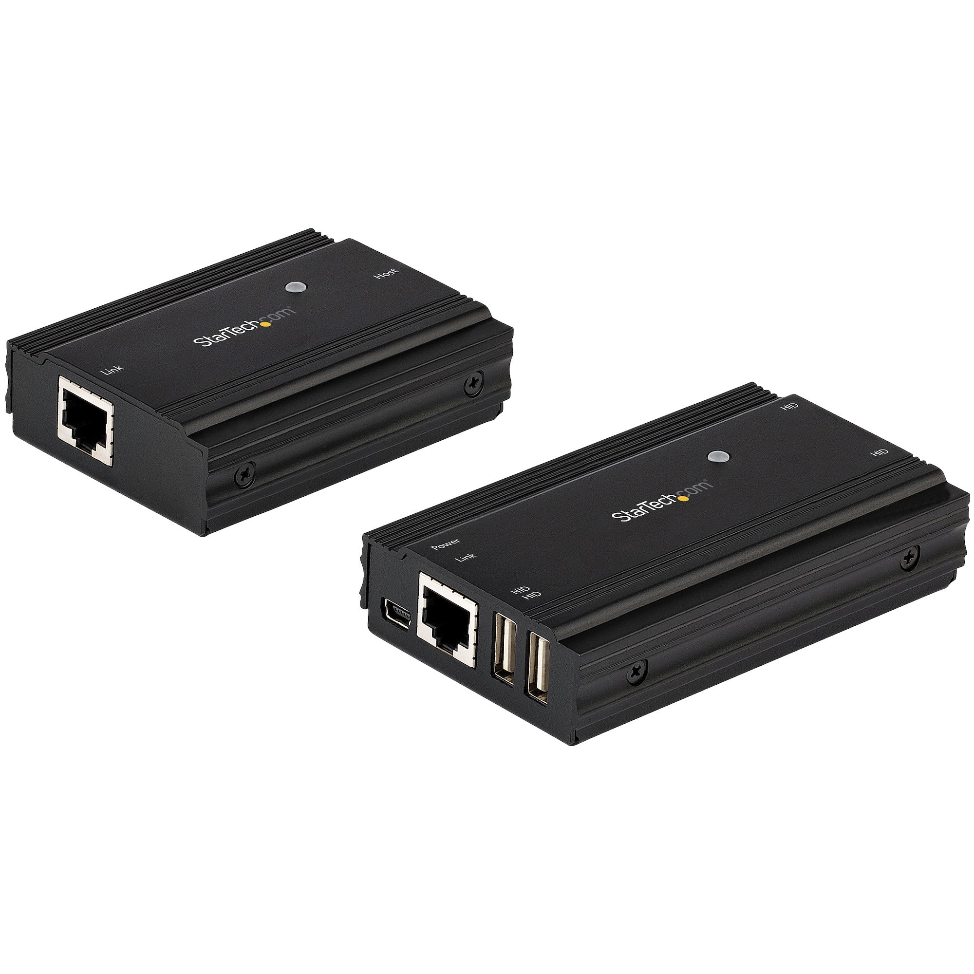 StarTech.com 4-Port USB 2.0 Extender Hub over Single CAT5e/CAT6 Ethernet Cable (RJ45) - 330ft (100m) - USB Extender Hub Adapter Kit - Metal Housing - Externally Powered - 480 Mbps - TAA