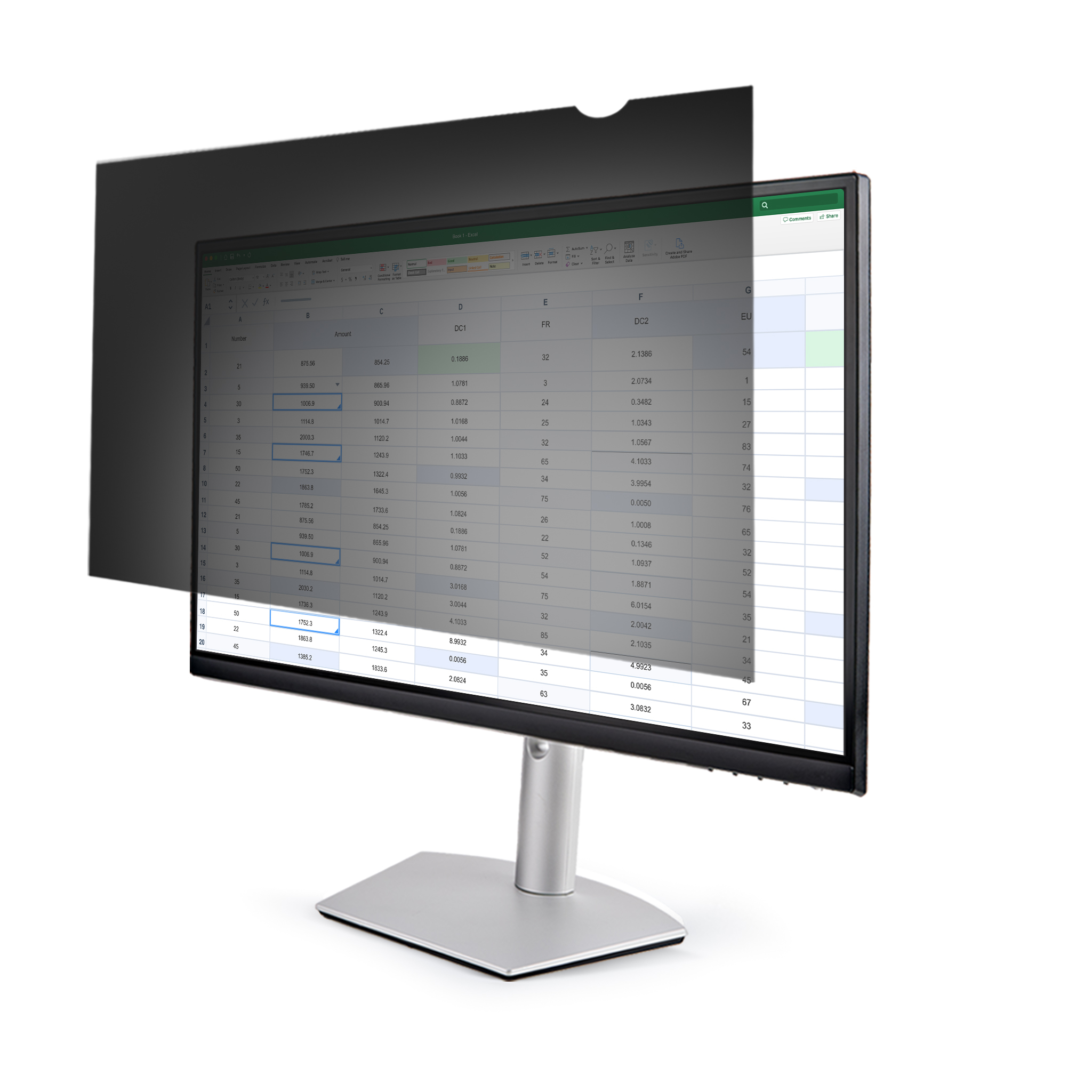 StarTech.com Monitor Privacy Screen for 32 inch PC Display - Computer Screen Security Filter - Blue Light Reducing Screen Protector Film - 16:9 Widescreen - Matte/Glossy - +/-30 Degree - TAA