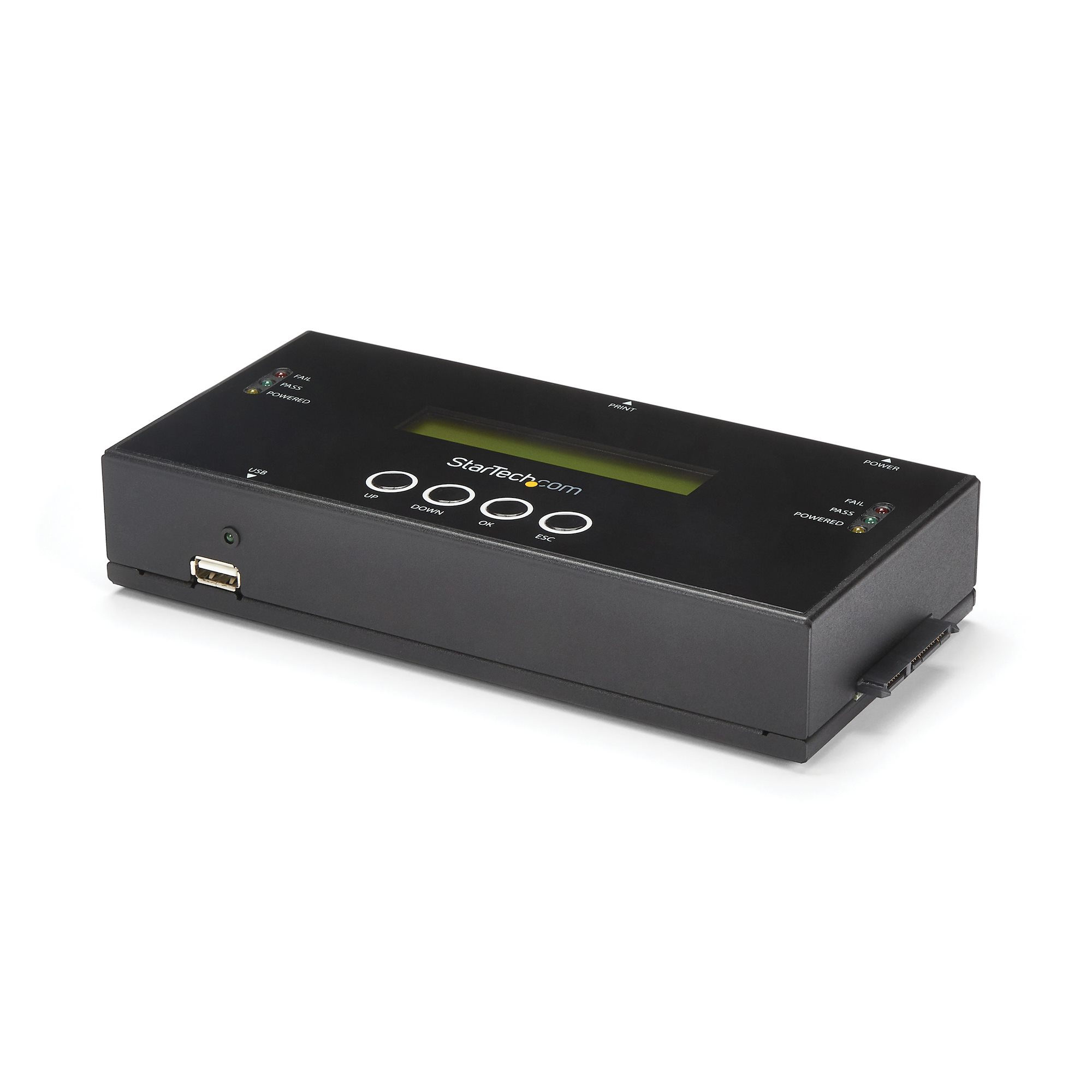 StarTech.com 1:1 Standalone Hard Drive Duplicator and Eraser, SAS and SATA HDD/SSD Cloner/Copier, Hard Disk Duplicator/Sanitizer, Harddrive Wiper, LCD Display, Toolless, No PC Required - TAA Compliant