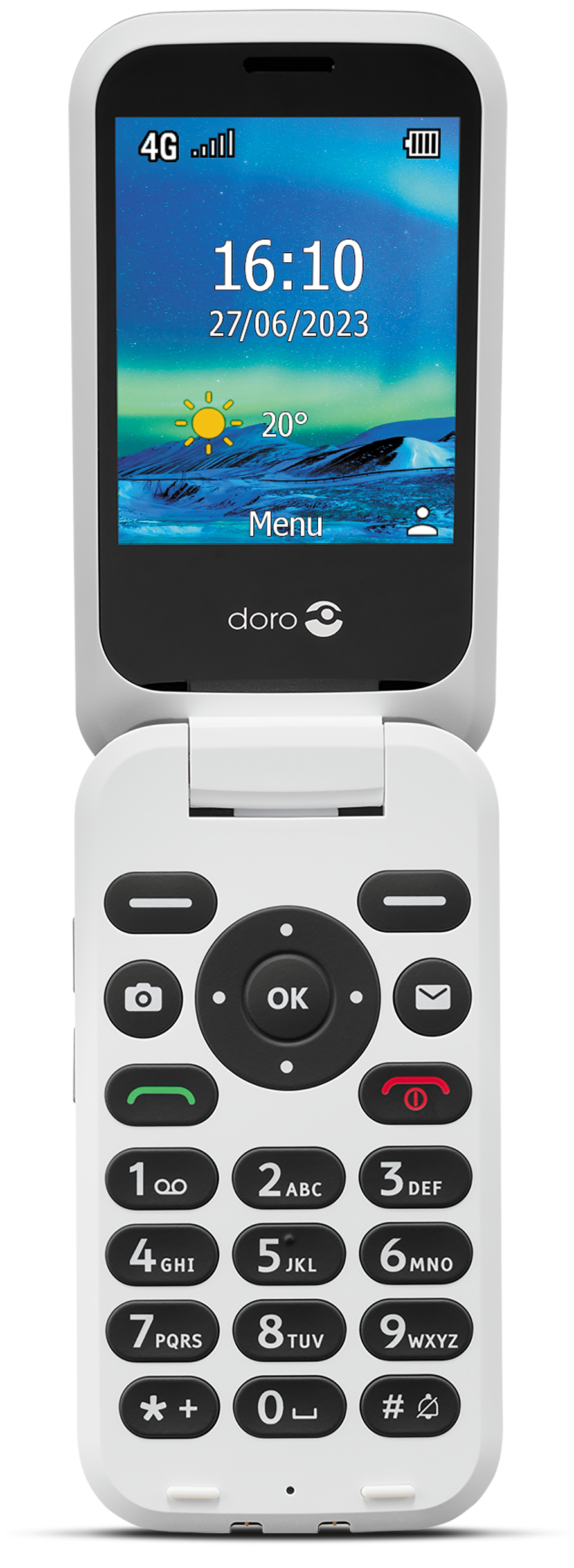 Doro 6820 7.11 cm (2.8") 117 g Black, White Feature phone