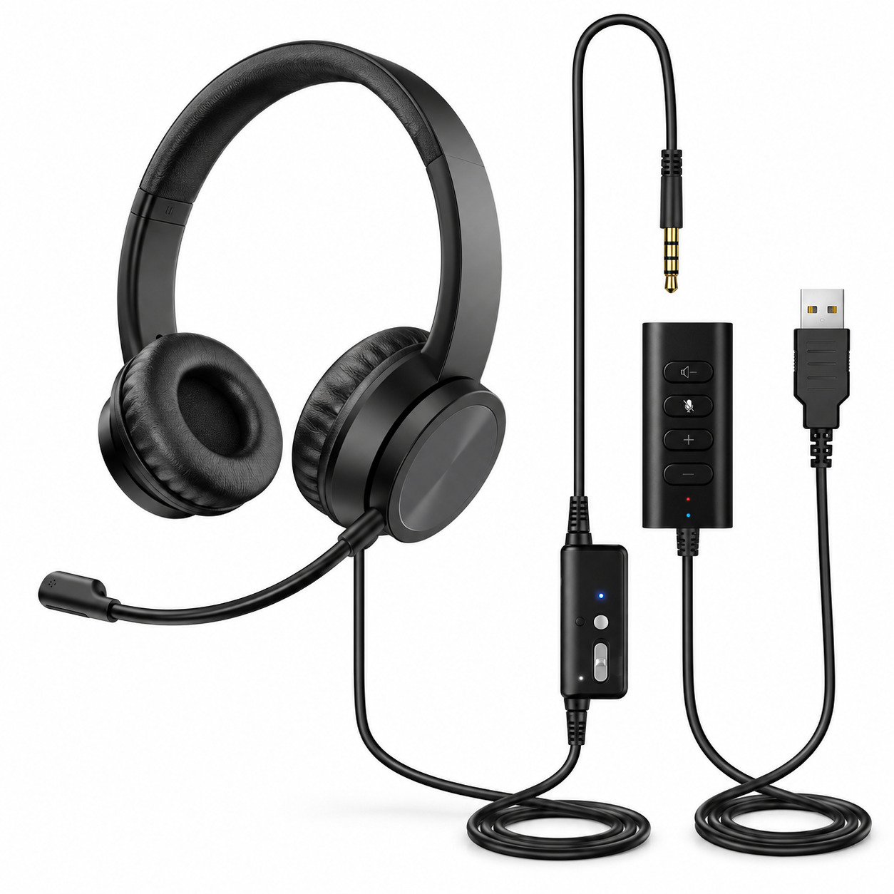 JLC Wired USB Noise Cancelling Headphones