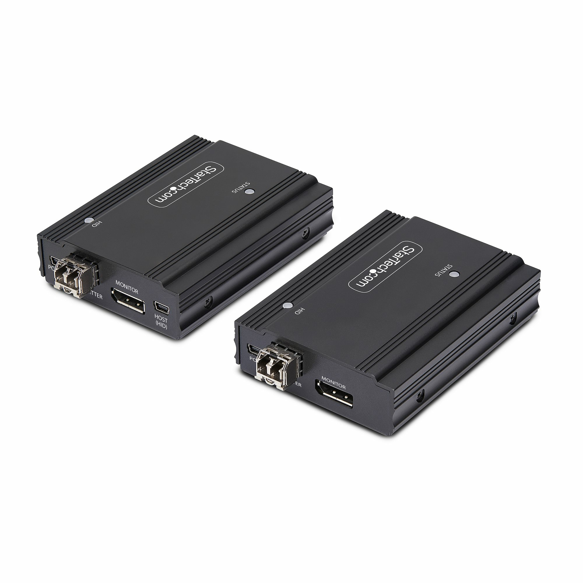 StarTech.com DisplayPort KVM Extender over Fiber Optic, 4K 60Hz, Console Extender Kit, Up to 984ft/300m (Multi-mode) with Pre-installed SFP+ Modules, 3x USB HID