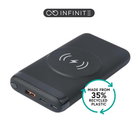 eSTUFF ES641042 power bank Lithium Polymer (LiPo) 10000 mAh Wireless charging Black