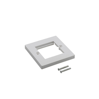 connektgear AV Single Faceplate - 2 Module 86 x 86mm Flat Edge - White