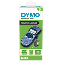 DYMO LetraTag LT-100H Handheld Label Maker | ABC Keyboard Label Printer with Easy-to-Use13 Character LCD Screen | for Home or Office | Blue