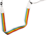 Polaroid Camera Strap Flat Rainbow White