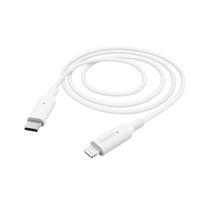 Hama Charging Cable, USB-C - Lightning, 1 m, White
