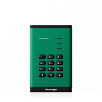 iStorage diskAshur³ HDD 5TB Green | Secure Portable Hard Drive | FIPS 140-3 Level 3 Complaint |Common Criteria EAL 5+ | PIN protected | AES-XTS 256-bit hardware encryption | GDPR, TAA Compliant | Dust/Water Resistant |