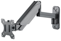 Manhattan Wall Mount for TV & Monitors (Spring Arm 3 pivots), For screens 17" to 32", VESA compatibility: 75x75mm and 100x100mm - check the dimensions of the four mounting holes on back of screen to ensure it fits, Max 8kg, Black, Bracket, Lifetime Warranty