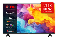 TCL 43V6BK TV 109.2 cm (43") 4K Ultra HD Smart TV Wi-Fi Titanium 260 cd/m²