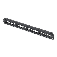 StarTech.com 24 Port 1U Blank Keystone Patch Panel, Rackmount Cat6 Patch Panel for RJ45 UTP Ethernet Network Jacks