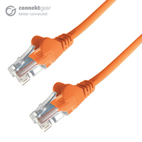 connektgear 7m RJ45 CAT5e UTP Stranded Flush Moulded Network Cable - 24AWG - Orange