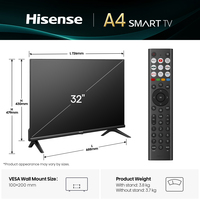 Hisense 32" E4QTUK FHD LED TV with Freely