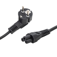 connektgear 2m European Mains Power Cable - Schuko Plug to C5 (Cloverleaf) Socket
