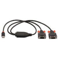 Lindy USB to 2 Port Serial Converter Lite