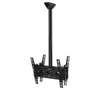 B-Tech Back-to-Back Universal Flat Screen Ceiling Mount with Tilt (VESA 400) - 2m Ø50mm Pole