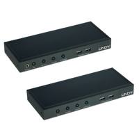 Lindy 200m CAT5 KVM Extender, Dual VGA, USB & Audio