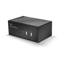 Lindy 2 Port Dual Head Single Link DVI-I KVM Switch Pro with TTU