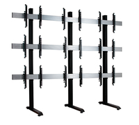 B-Tech SYSTEM X - 3 x 3 Universal Freestanding Videowall Mounting System with Micro-Adjustment for 46-55" screens