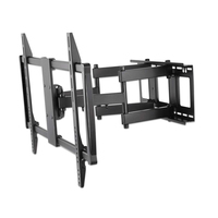 Manhattan Wall Mount for TV & Monitors (Full Motion), For screens 37" to 100", VESA compatability: all between 200x200mm and 900x600mm - check the dimensions of the four mounting holes on back of screen to ensure it fits, Max 80kg, Black, Bracket, Lifetime Warranty