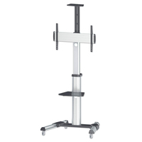 Manhattan Trolley Mount Stand for TV & Monitors, For screens 37" to 65", VESA compatability: all between 200x200 to 600x400mm - check the dimensions of the four mounting holes on back of screen to ensure it fits, Max 50kg, Silver, LFD, Bracket, Lifetime Warranty