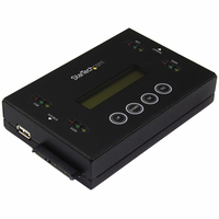 StarTech.com 1:1 Standalone Hard Drive Duplicator & Eraser, USB Thumb Drive and SATA HDD/SSD Disk Cloner & Eraser, LCD display, TAA Compliant, OS Independent