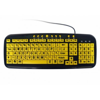 Hypertec K-HV-BY keyboard USB QWERTY Black, Yellow