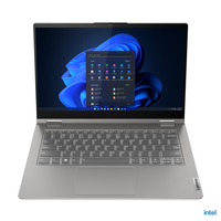 Lenovo ThinkBook 14s Yoga G3 IRU Intel® Core™ i5 i5-1335U Hybrid (2-in-1) 35.6 cm (14") Touchscreen Full HD 16 GB DDR4-SDRAM 256 GB SSD Wi-Fi 6 (802.11ax) Windows 11 Pro UK English Grey