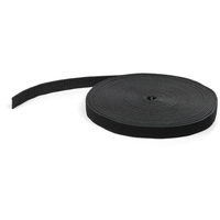 StarTech.com 50ft (15.2m) Hook and Loop Roll, Black, Cut-to-Size Reusable Cable Ties, Bulk Industrial Wire Fastener Tape, Adjustable Fabric Wraps, Reusable Self Gripping Cable Management Straps