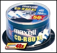 Maxell CD-R 700MB 80min XL 52x Spindle 10pk 10 pc(s)