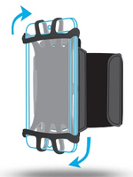 Mobilis ARM BAND 4-6IN . mobile phone case 15.2 cm (6") Armband case Black