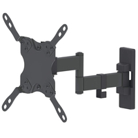 Manhattan Wall Mount for TV & Monitors (Full Motion), For screens 13" to 42", VESA compatability: all between 75x75mm and 200x200mm - check the dimensions of the four mounting holes on back of screen to ensure it fits, Max 20kg, Black, Bracket