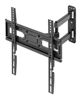 Manhattan Wall Mount for TV & Monitors (Full Motion), For screens 32" to 55", VESA compatibility: all between 100x100mm to 400x400mm - check the dimensions of the four mounting holes on back of screen to ensure it fits, Max 35kg, Black, Bracket