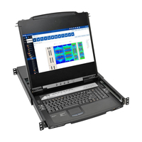 Tripp Lite B030-008-17-IP NetDirector 8-Port 1U Rack-Mount Console HDMI KVM Switch with 17 in. LCD and IP Remote Access, Dual Rail