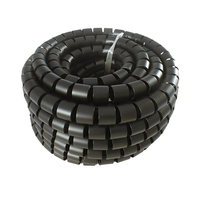 connektgear 10m Cable Tidy Spiral Wrap with Application Tool 20mm OD - Black