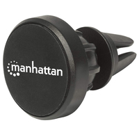 Manhattan Magnetic Car Air-Vent Phone Mount, Adjustable Clip-on, Quick Attach and Release, Non-Skid Pad, Black, Lifetime Warranty