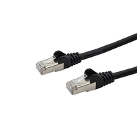 connektgear 10m RJ45 CAT6a SSTP Stranded Flush Moulded LS0H Network Cable - 26AWG - Black