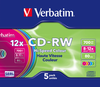 Verbatim CD-RW Colour 12x 700 MB 5 pc(s)