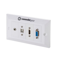 connektgear 3m Double Gang HDMI/VGA/3.5mm/USB Type A & B AV Cable Kit