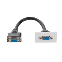 connektgear 0.25m AV Snap-In VGA Module 25 x 50mm - Socket to Socket - White