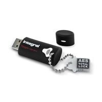 Integral 64GB HARDWARE ENCRYPTED USB 3.0 DRIVE SECURE PASSWORD 256 AES FIPS 140-2 CRYPTO