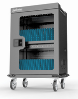 Manhattan iPad to 13", MacBook Air to 15" & Chromebook 16" 32-bay Charging Trolley/Cart via USB-C, Also other tablets/smartphones (with device to USB-C cable), Bays 404x27.6x283mm,Device charging cables not included (suggest USB-C cable 354868),Cabinet