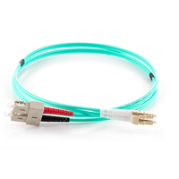 connektgear 3m Duplex Fibre Optic Multi-Mode Cable OM3 50/125 Micron LC to SC - Aqua