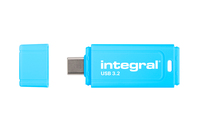 Integral Neon-C 128GB USB-C 3.2 GEN1 DRIVE (USB3.1 USB3.0) BLUE UP TO R-150 W-30 MBS